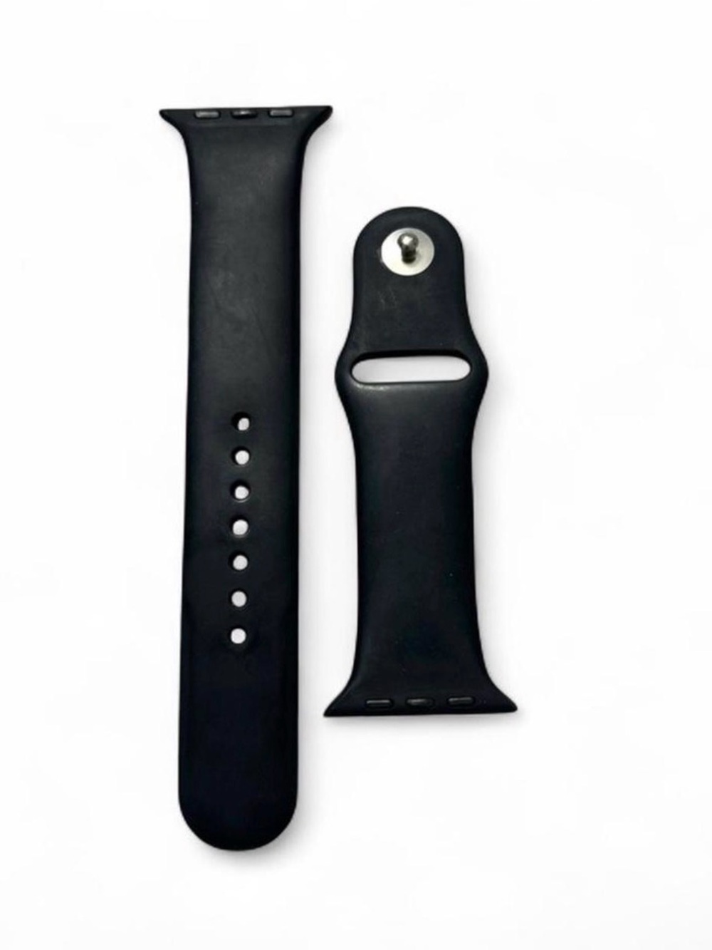 Black Silicone Watch Band (44-49mm)